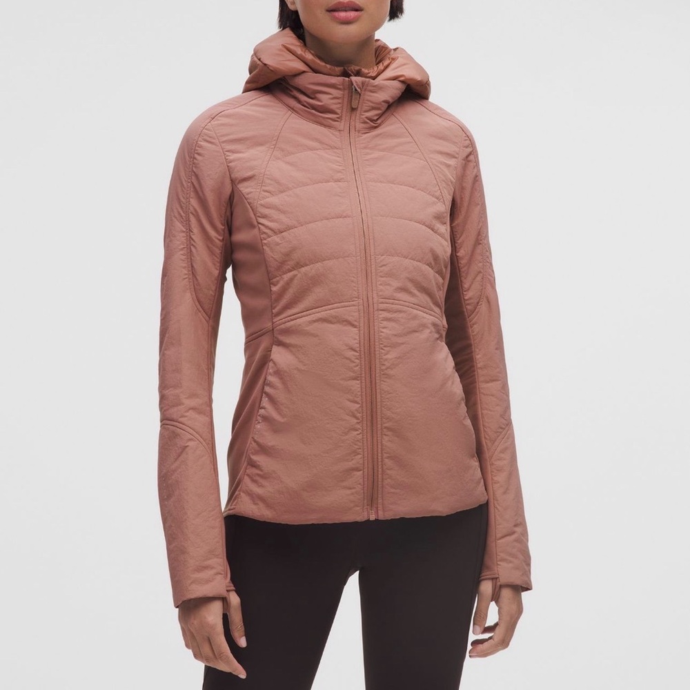 lululemon athletica Rose Taupe Puffer Jacket with Hood